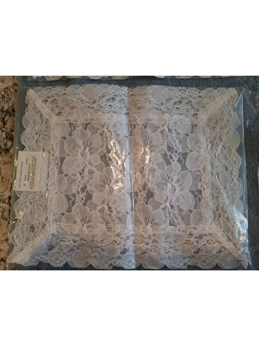 Vintage Colonial Lace Inc White Floral Lace Doily Placemat Set USA Cottagecore
